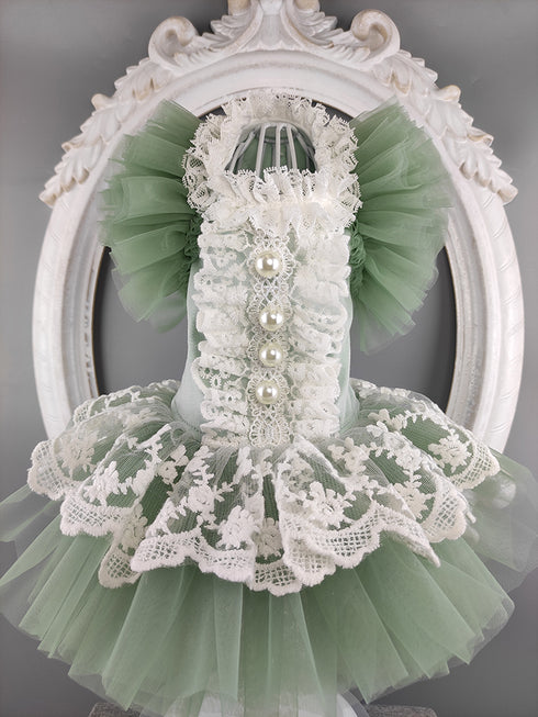 Fair Green Tulle Princess Dress