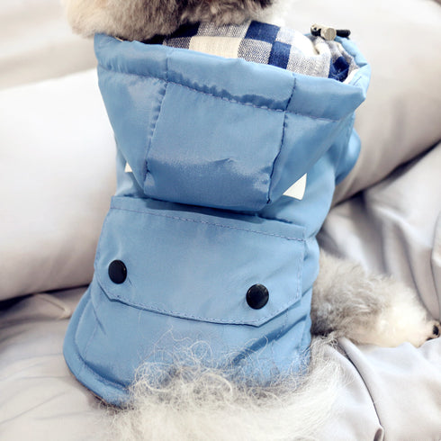 Cotton-Padded Letter Print Coat