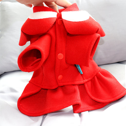 Woolen Princess Dress with Bowknot